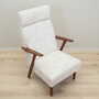 Vintage Chair Teak Velvet White 1970s 7