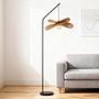 1-Light Fulger Floor Lamp Cast Iron Paper Natural 1