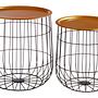 2x Hegem table tops wire baskets brass black 0