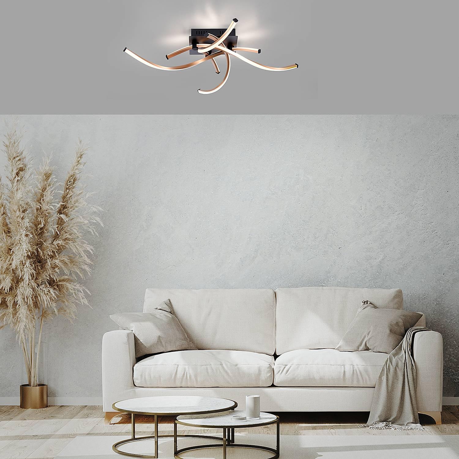 Polina Typ B LED-Deckenleuchte Polycarbonat Aluminium 4-flammig 2
