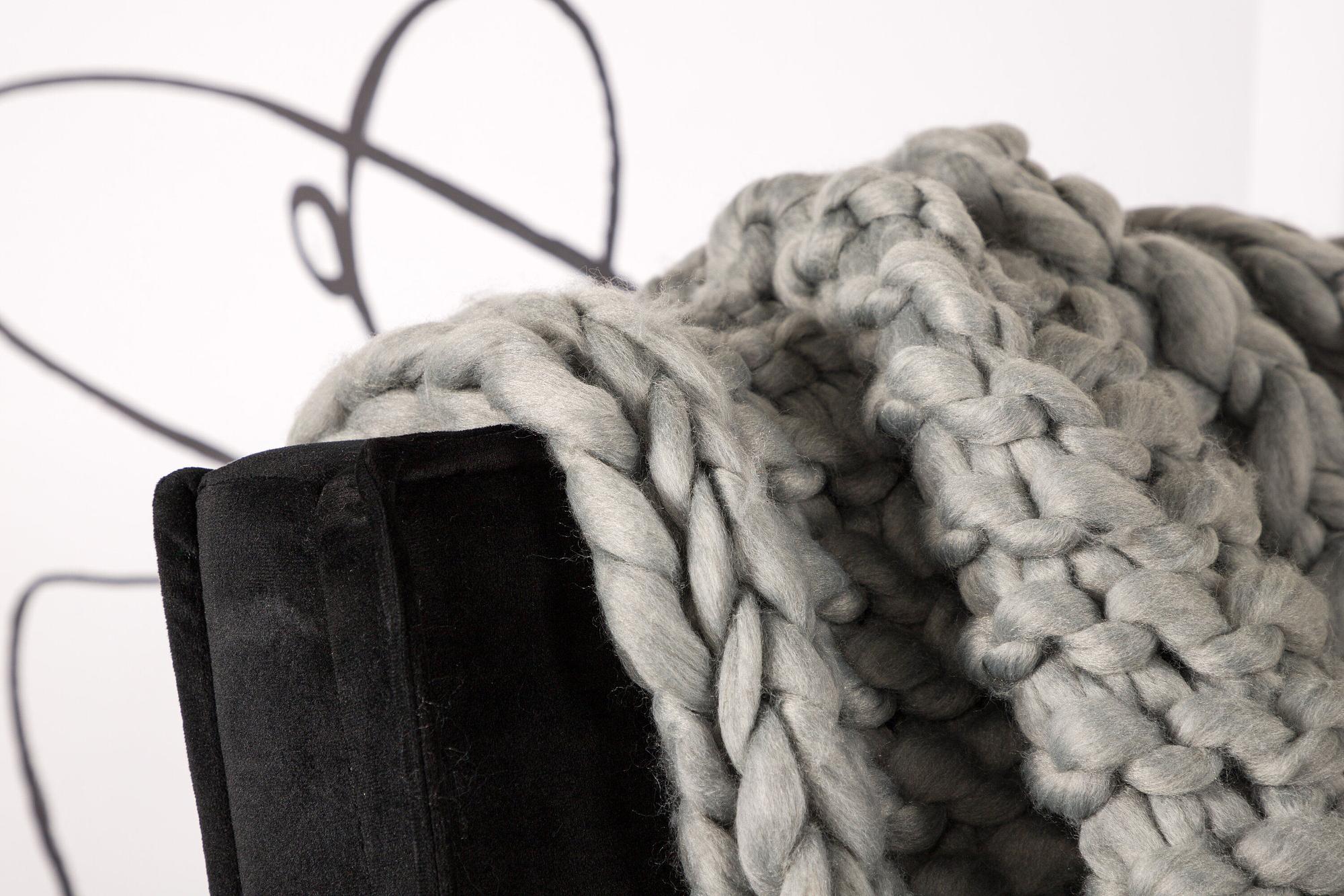 Kate Plaid Hellgrau 130x170cm 5