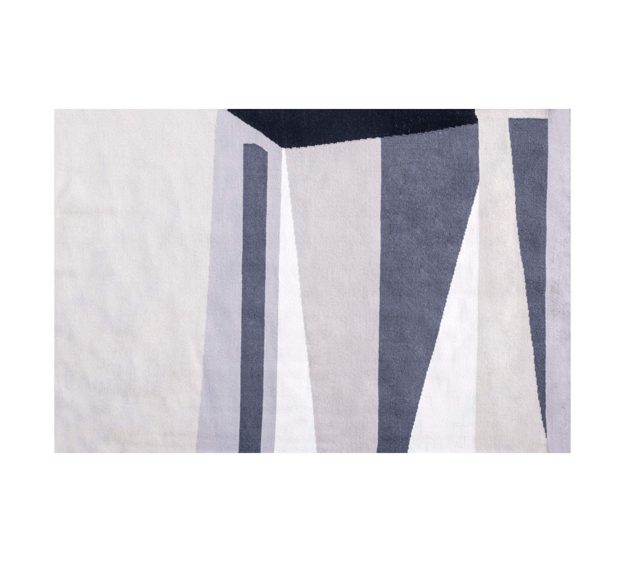 Woll-Kilim Teppich Shapes Blau 170 x 240 0