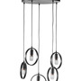 Lampada a sospensione a 5 luci metallo nero 4