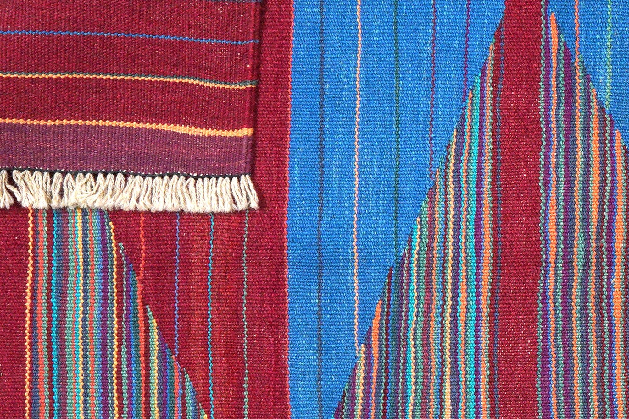 Kilim Gashgai Teppich Rot Blau 4