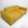 Pyllow Sofa 2-Sitzer Strukturgewebe Senfgelb 1