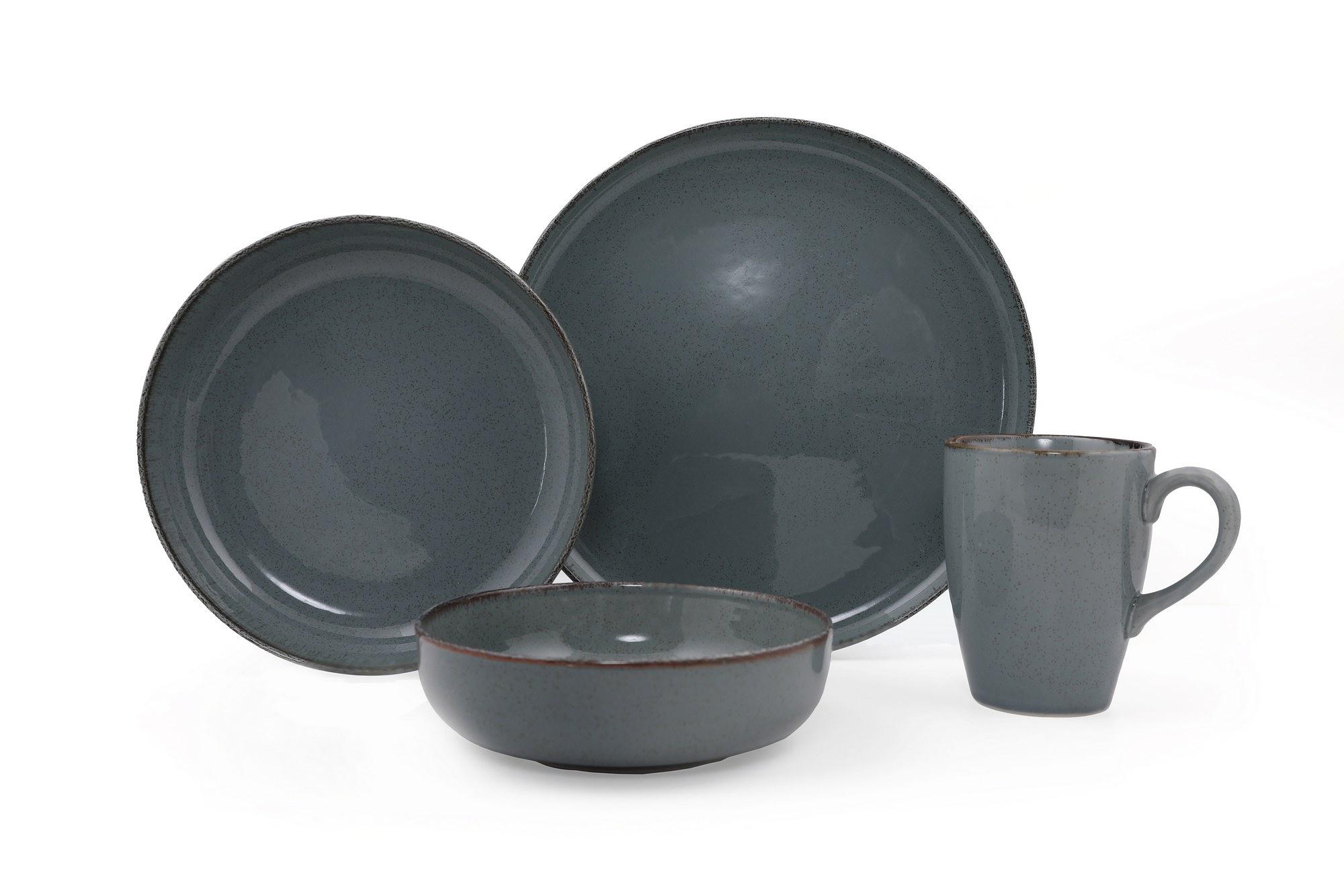 Dinner set 16-piece Porcelain Grey 3