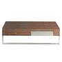Coffee table walnut steel 1