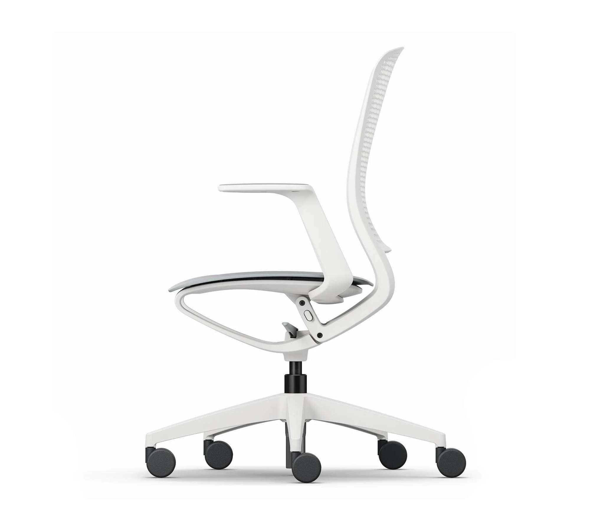 Bürostuhl Kunststoff Metall Weiß 2