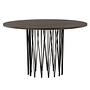 Dining Table Black Mocha Veneer Ø120cm 7