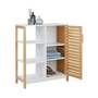 Badschrank Bambus Natur Weiß 6
