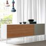Sideboard Holz Metall Weiß 0