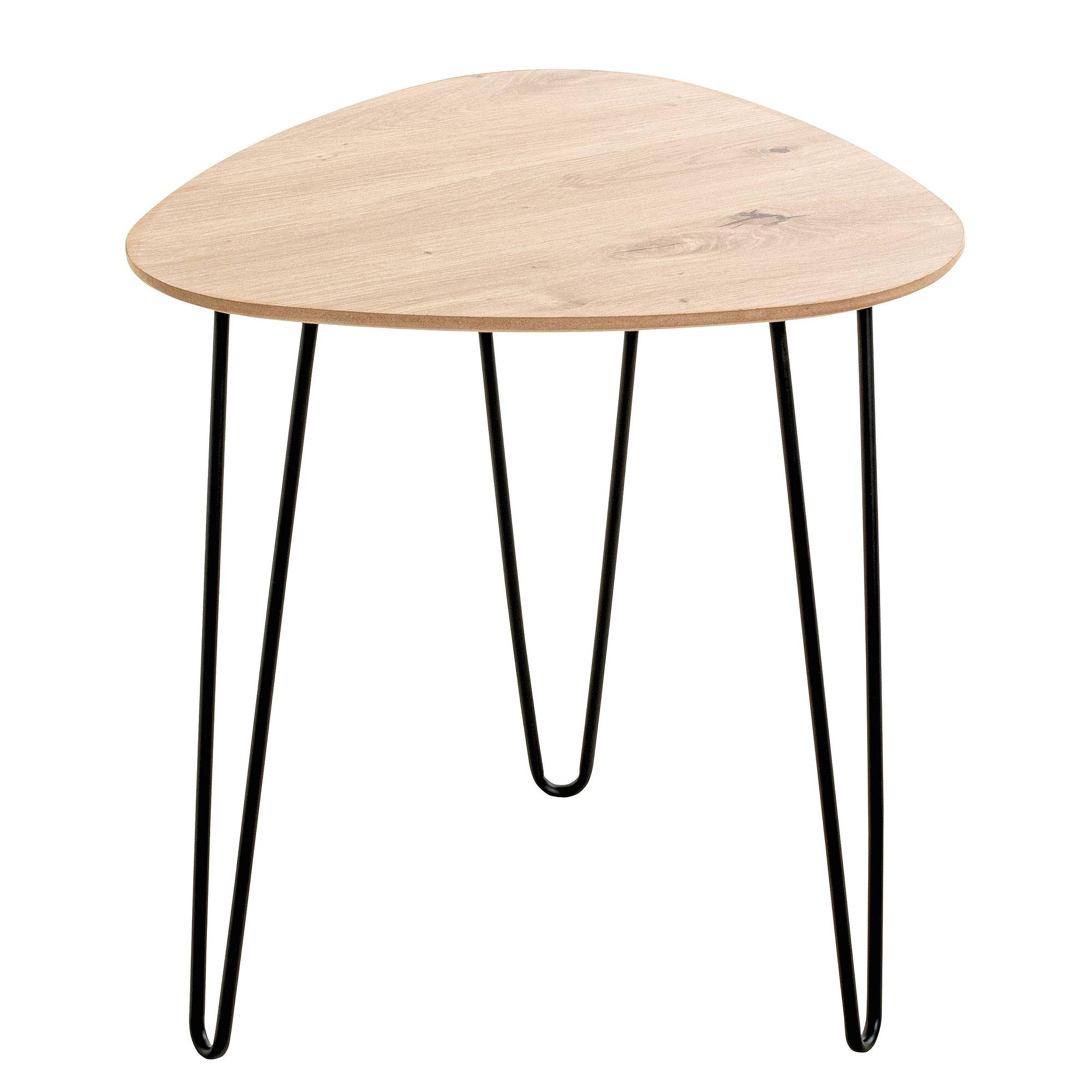 Bergen 2 Side table Oak decor Black 4