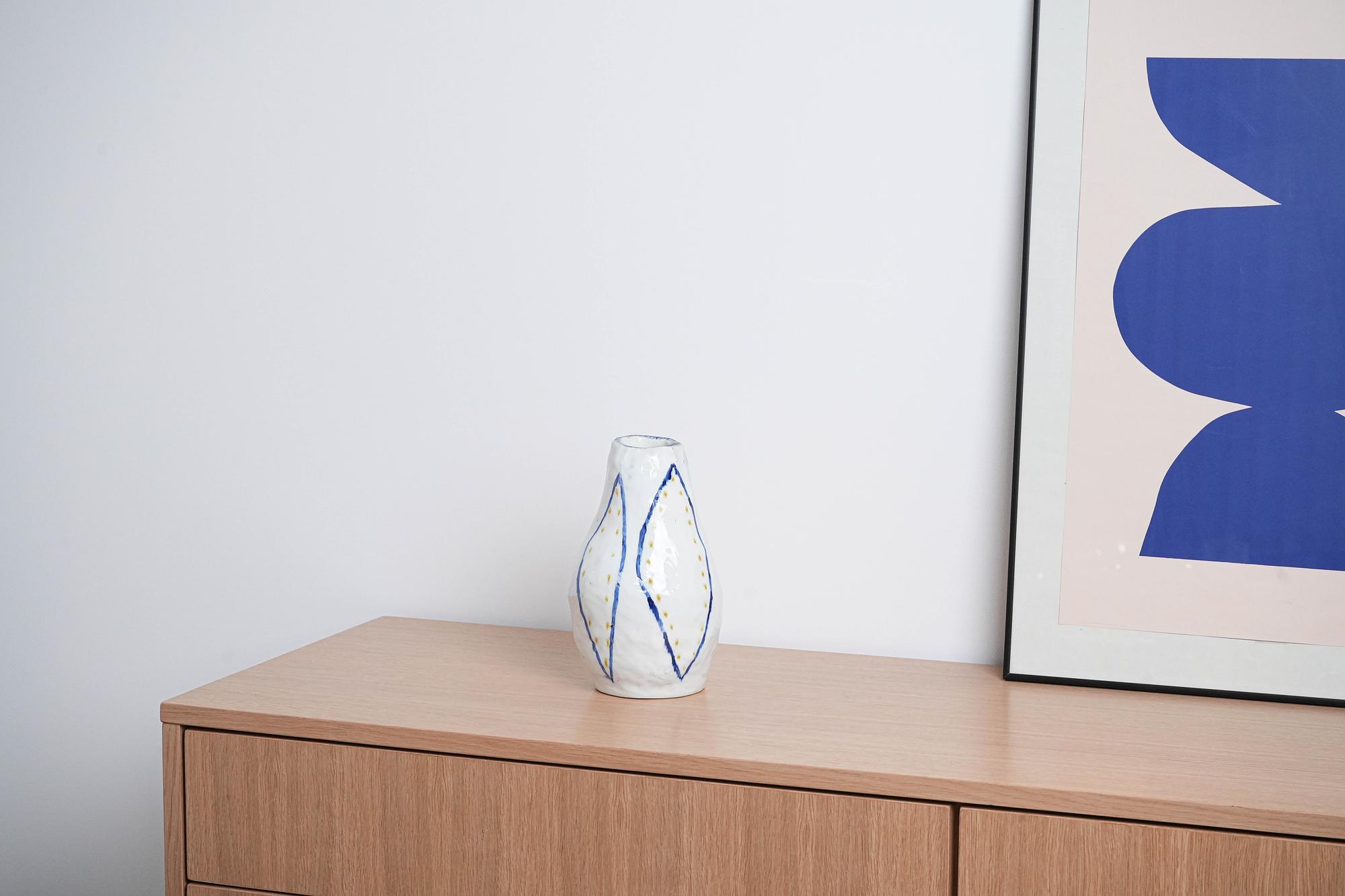 Ceramic vase White 1960s 6