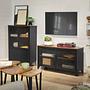 Chest of Drawers Thenon II Metal Black Brown 3