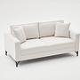 Lima Sofa 2-Sitzer Creme mit schwarzen Beinen 3