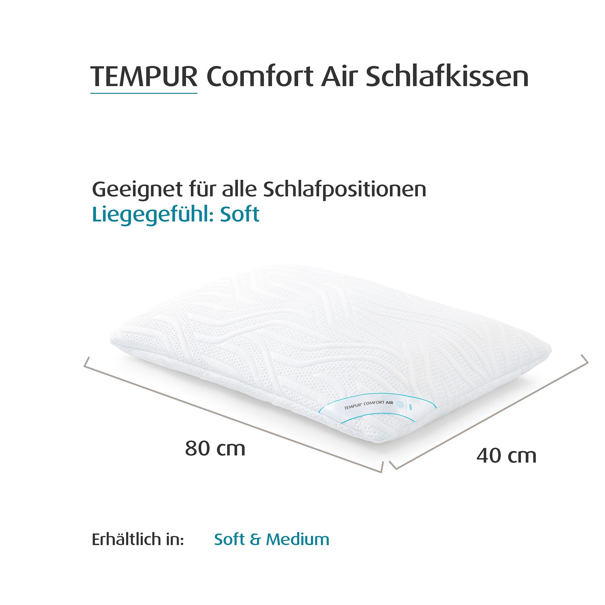 TEMPUR® Comfort Air Sleeping Pillow, Soft Feel 1