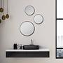 Wall Mirror Picasso Round Mirror Glass Aluminum Black 25 cm 3