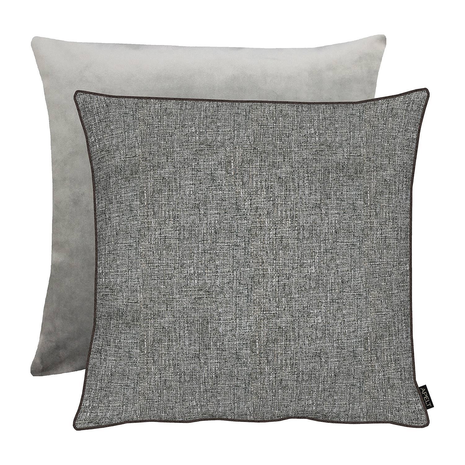 Alessio Pillowcase Structured Fabric Gray 66 x 66 cm 0