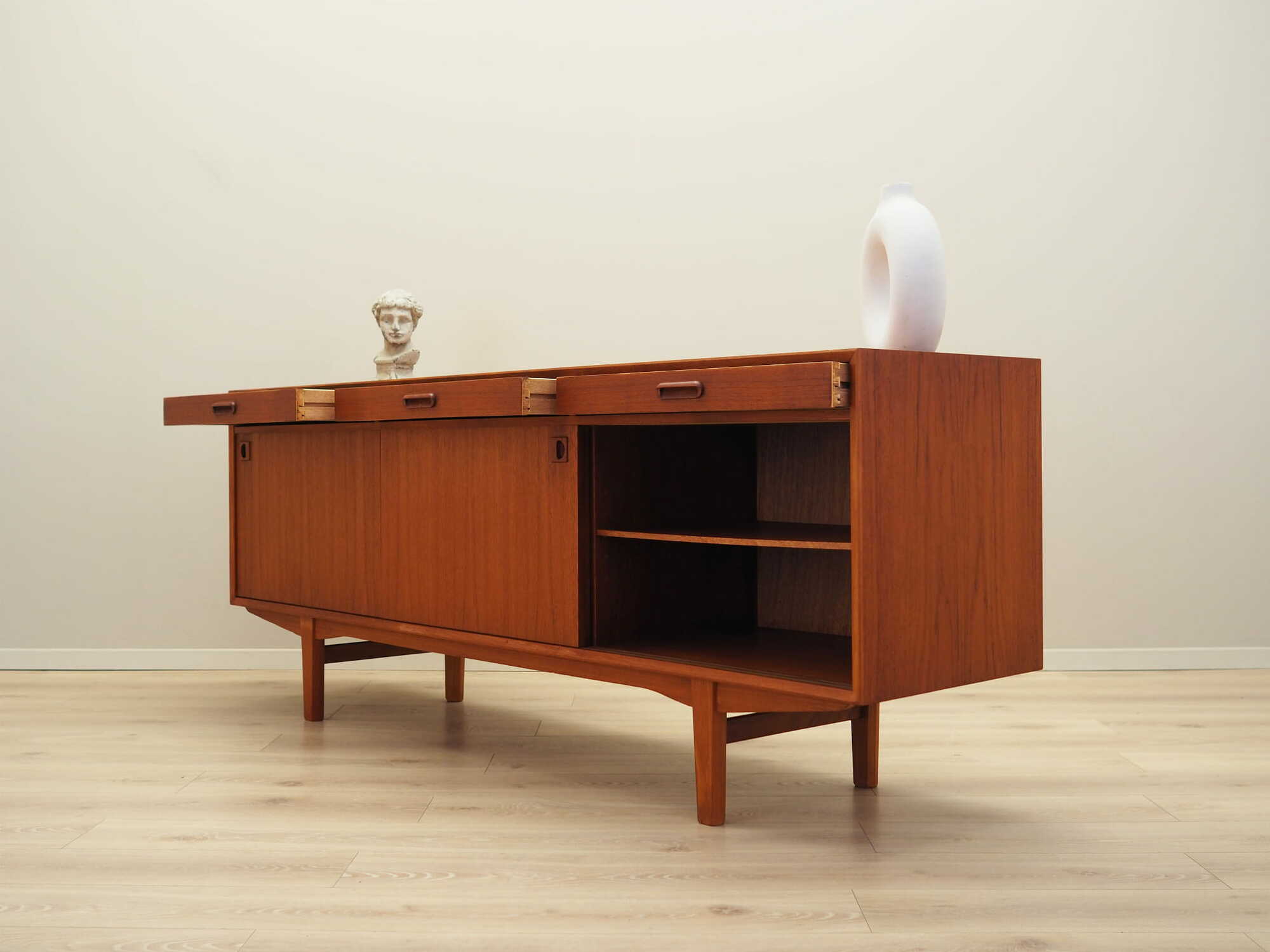 Vintage Sideboard Teakholz Braun 1960er Jahre 4