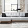 Montana Ecksofa Links Grau 1