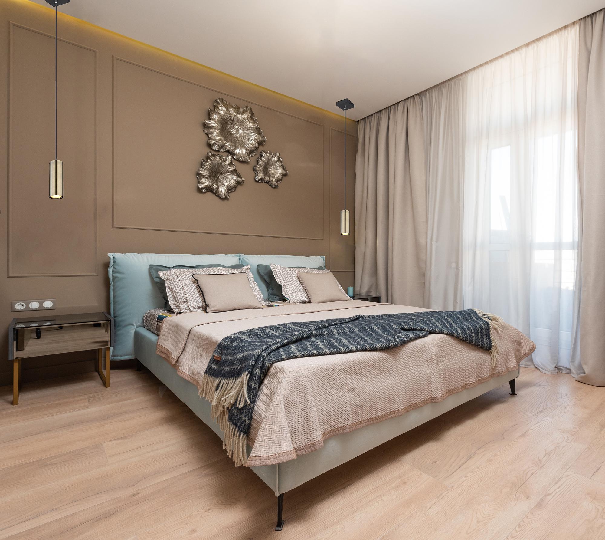 1-Flammig Robby Typ B Pendelleuchte Eisen Schwarz Messing 2