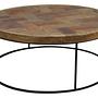 Runder Couchtisch Teakholz ø80cm 1