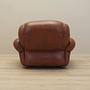 Sessel Leder Braun 1970er Jahre 5