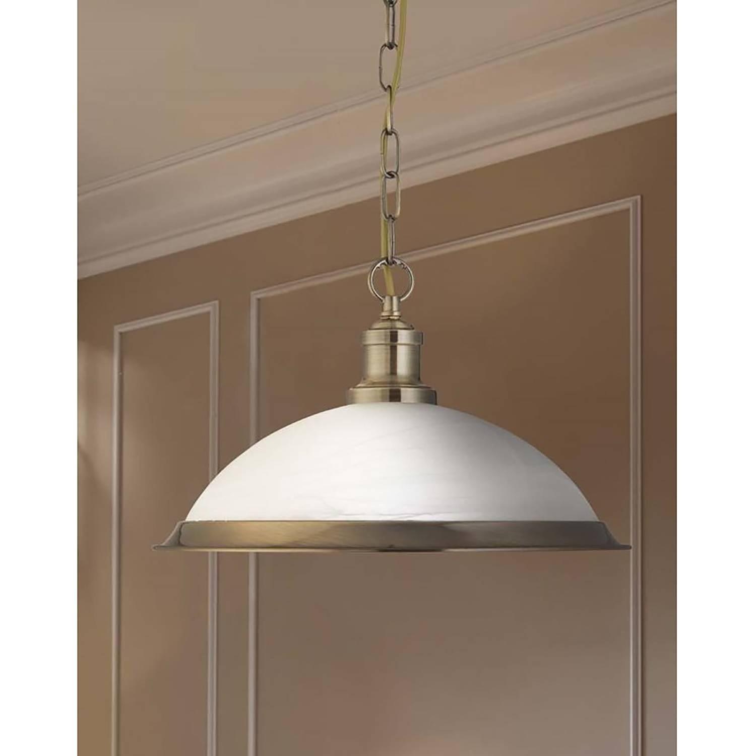 Bistro Pendant Lamp Opal Glass Steel 1-light 1