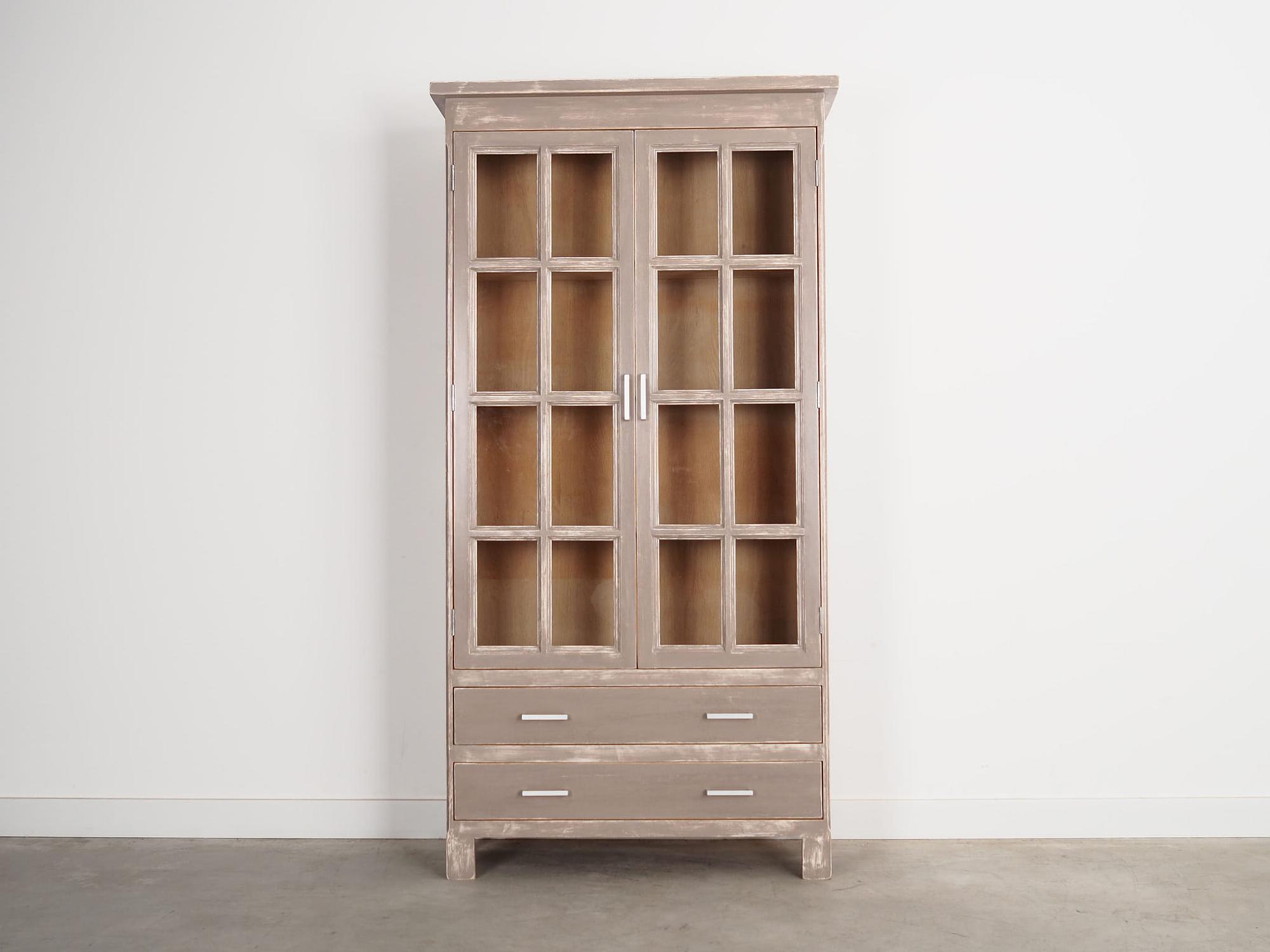 Display cabinet Oak 1980s 1