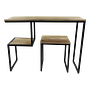 Step Schreibtisch mit Hocker Mangoholz Metall 0
