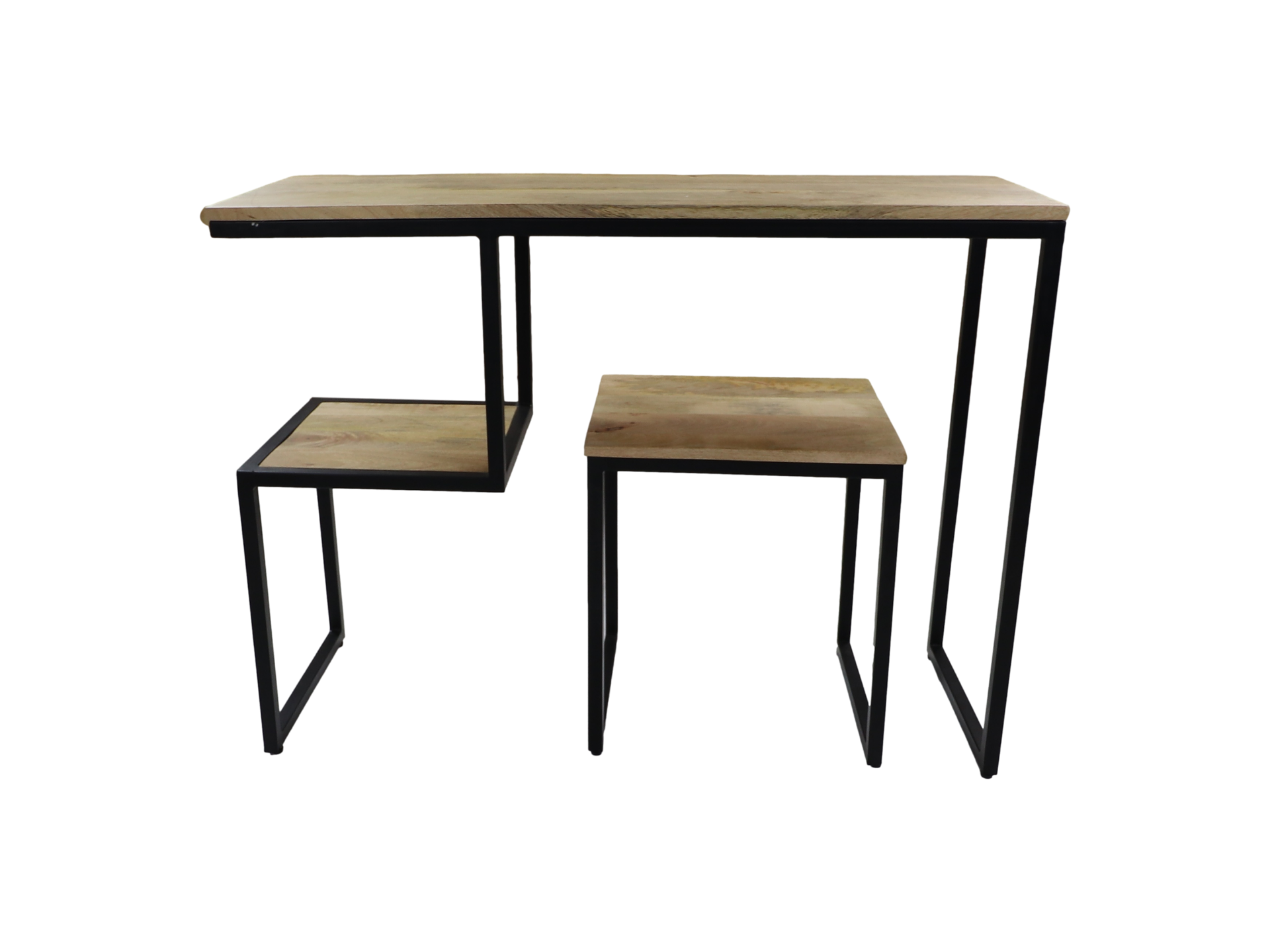 Step Schreibtisch mit Hocker Mangoholz Metall 0
