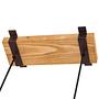 4-flame pendant light Linn II partly solid wood ash iron 4
