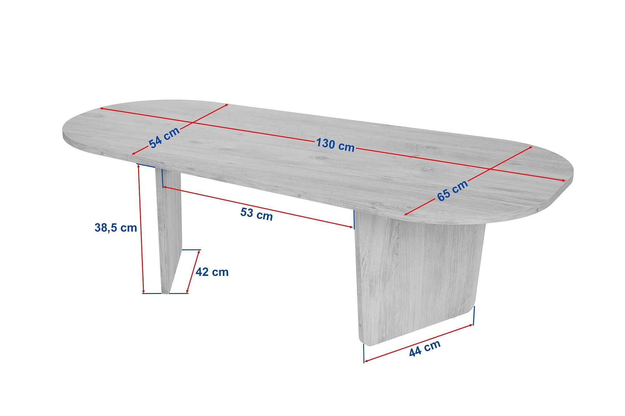 Oval Coffee Table Wood Black 8