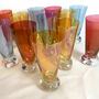 12x Vintage Glas Kristallglas Mehrfarbig 1