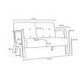 Kemer Sofa Holzfurnier Braun 4