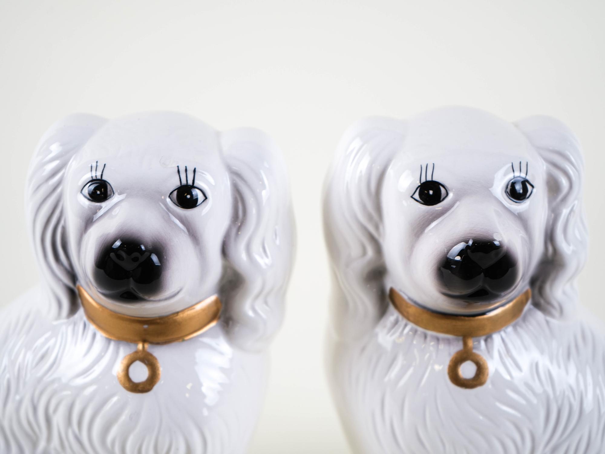 Dog Figures English Style Ceramic 1970s 5