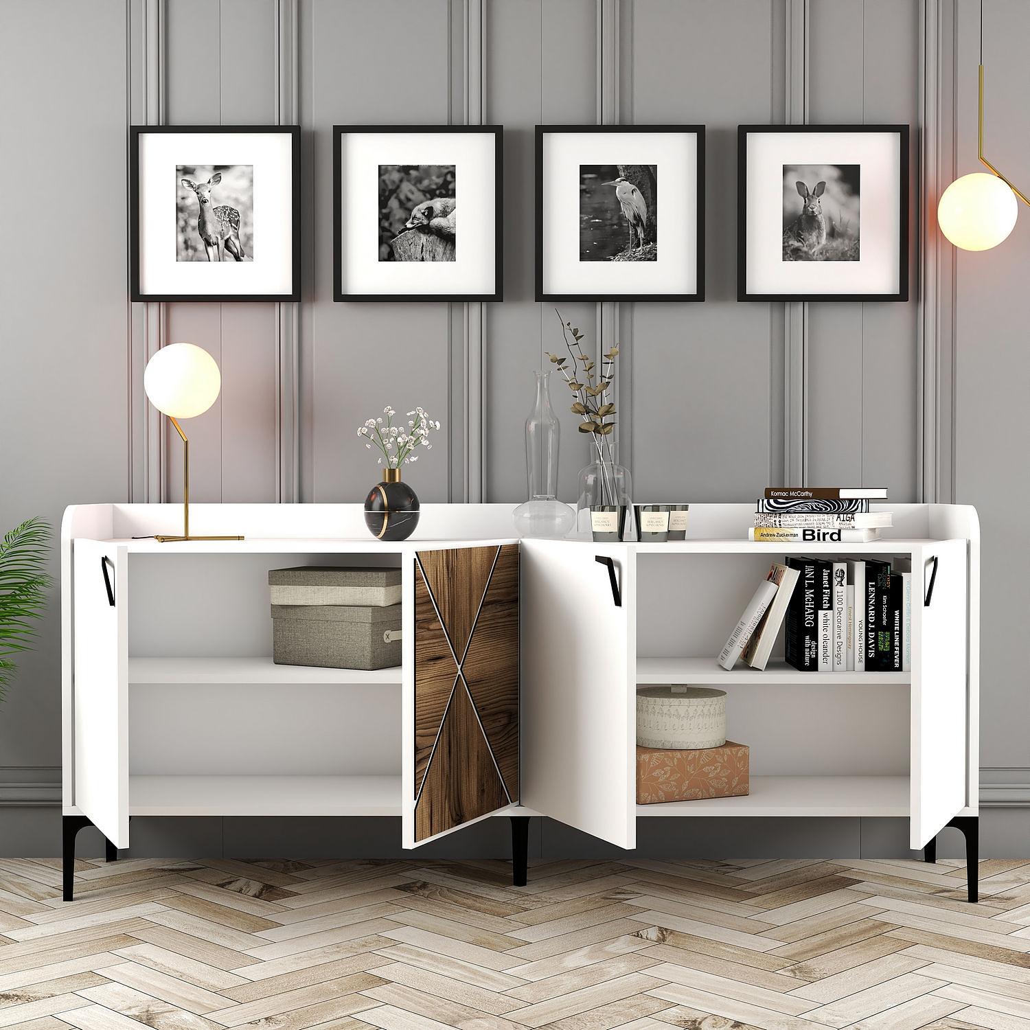 Venedik Sideboard Weiß 2