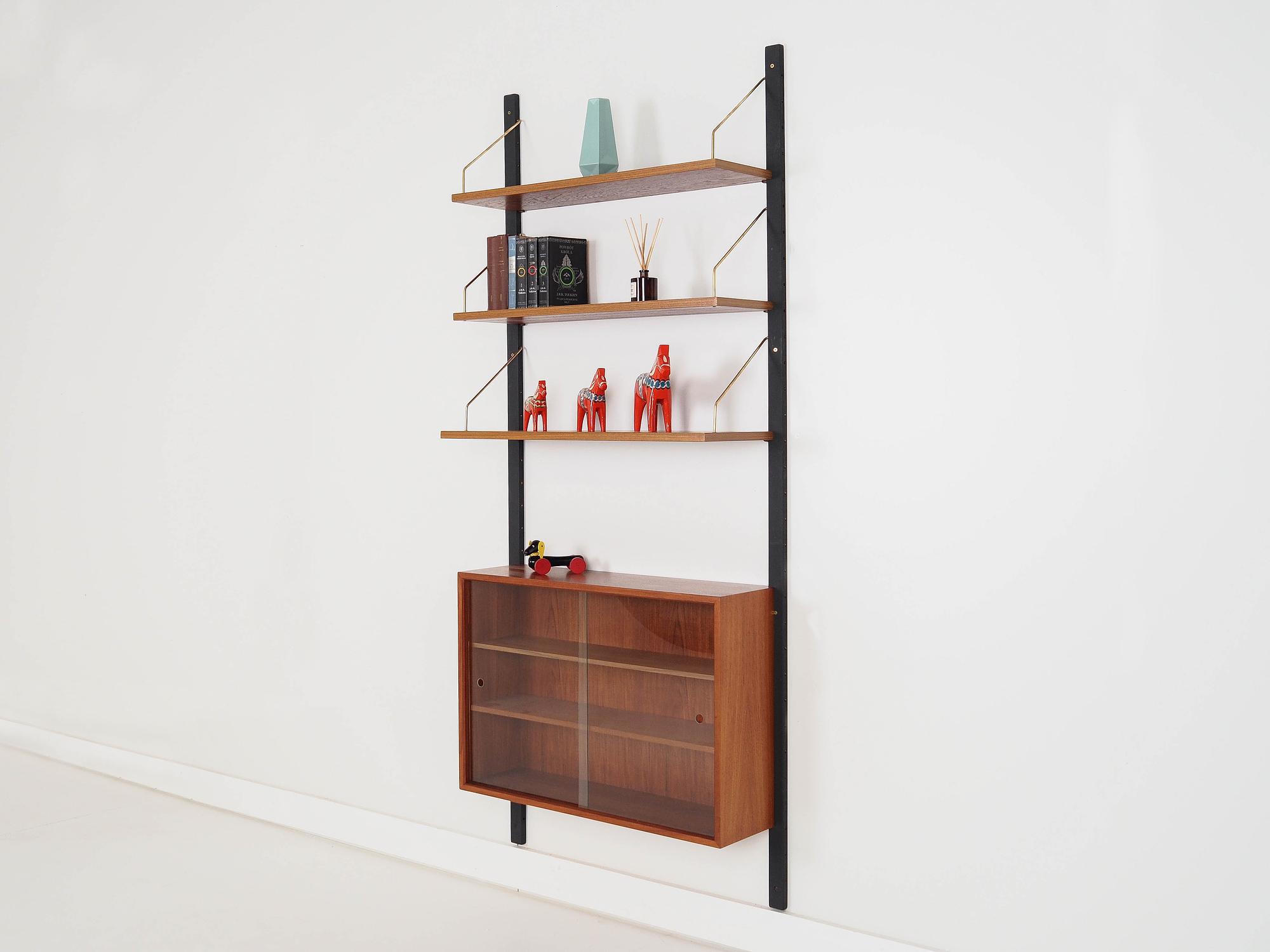 Teak shelf brown 1960s 6