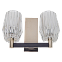Vintage Wandlampe Glas 70er Jahre Metall 0