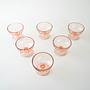 Dessert bowl set Pink 1970s 5