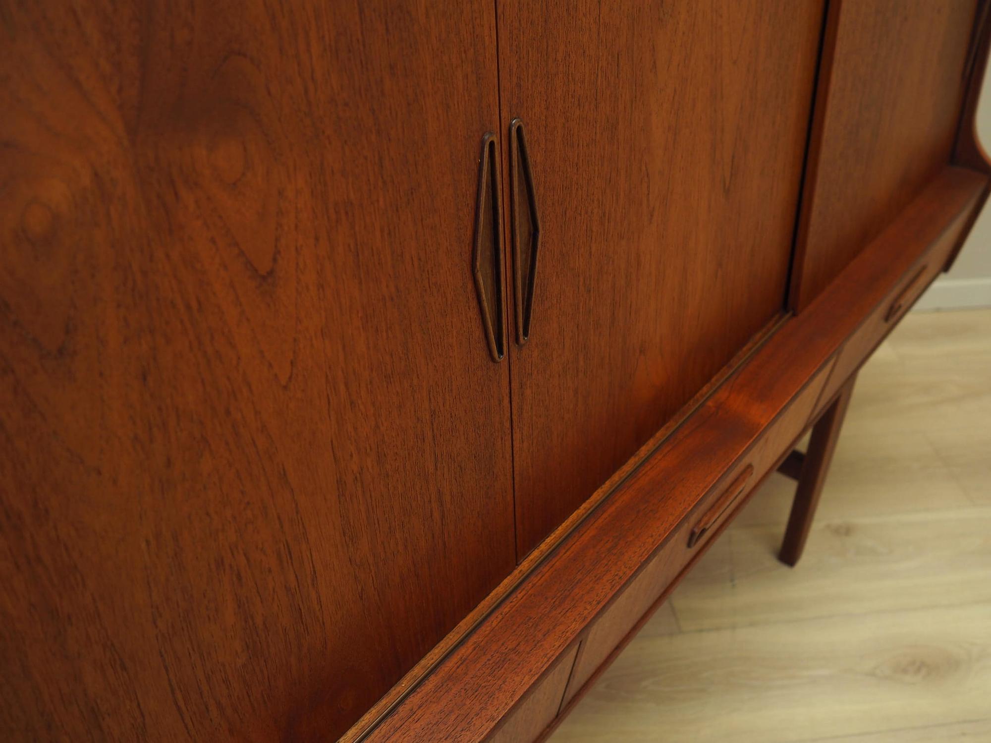 Highboard Teakholz Braun 1960er Jahre 14