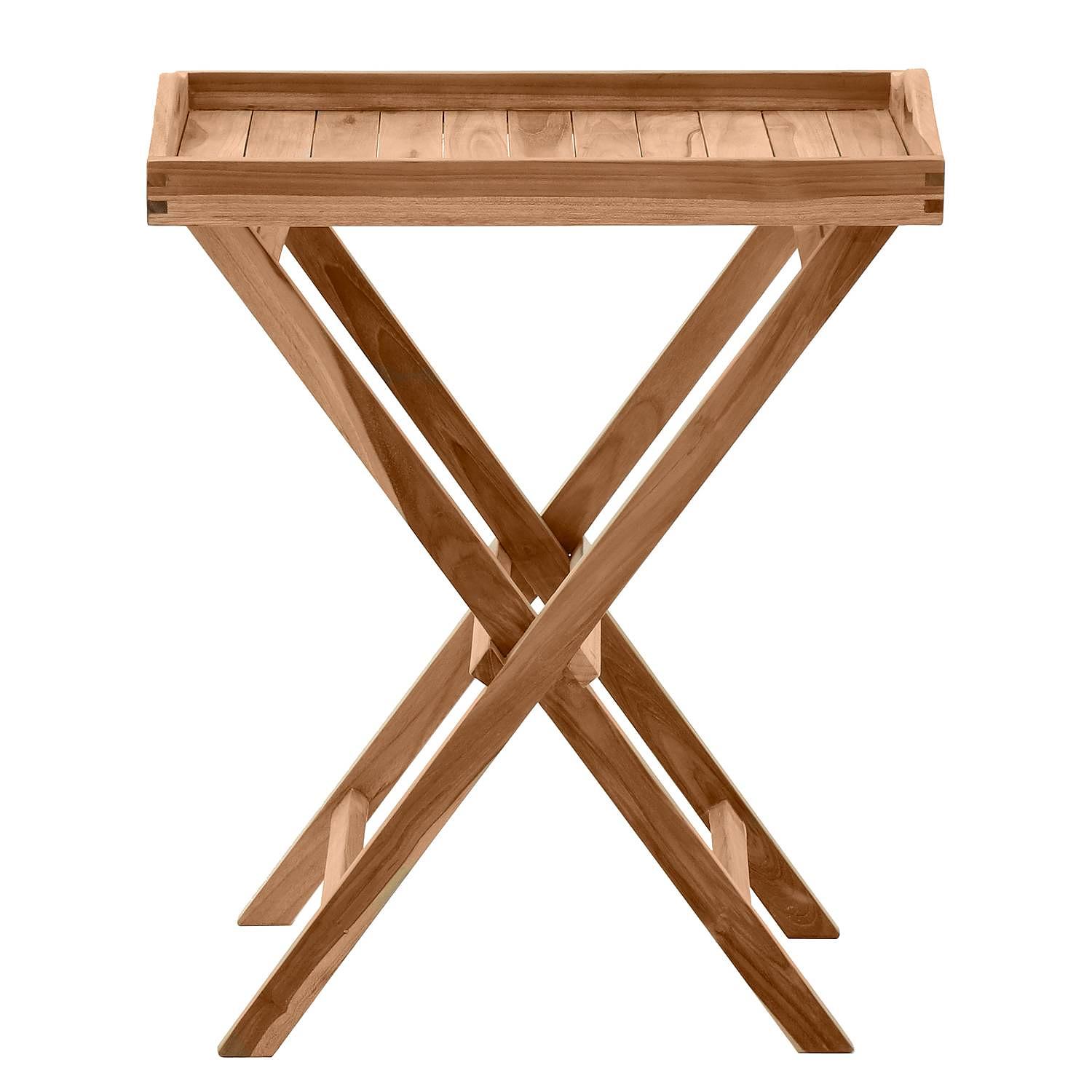 Scroll Serviertisch Teakholz Natur 4