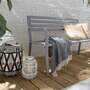 Gartenbank Stahl Grau 0