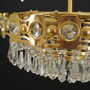 Vintage Chandelier Brass Glass Gold 1970s 6