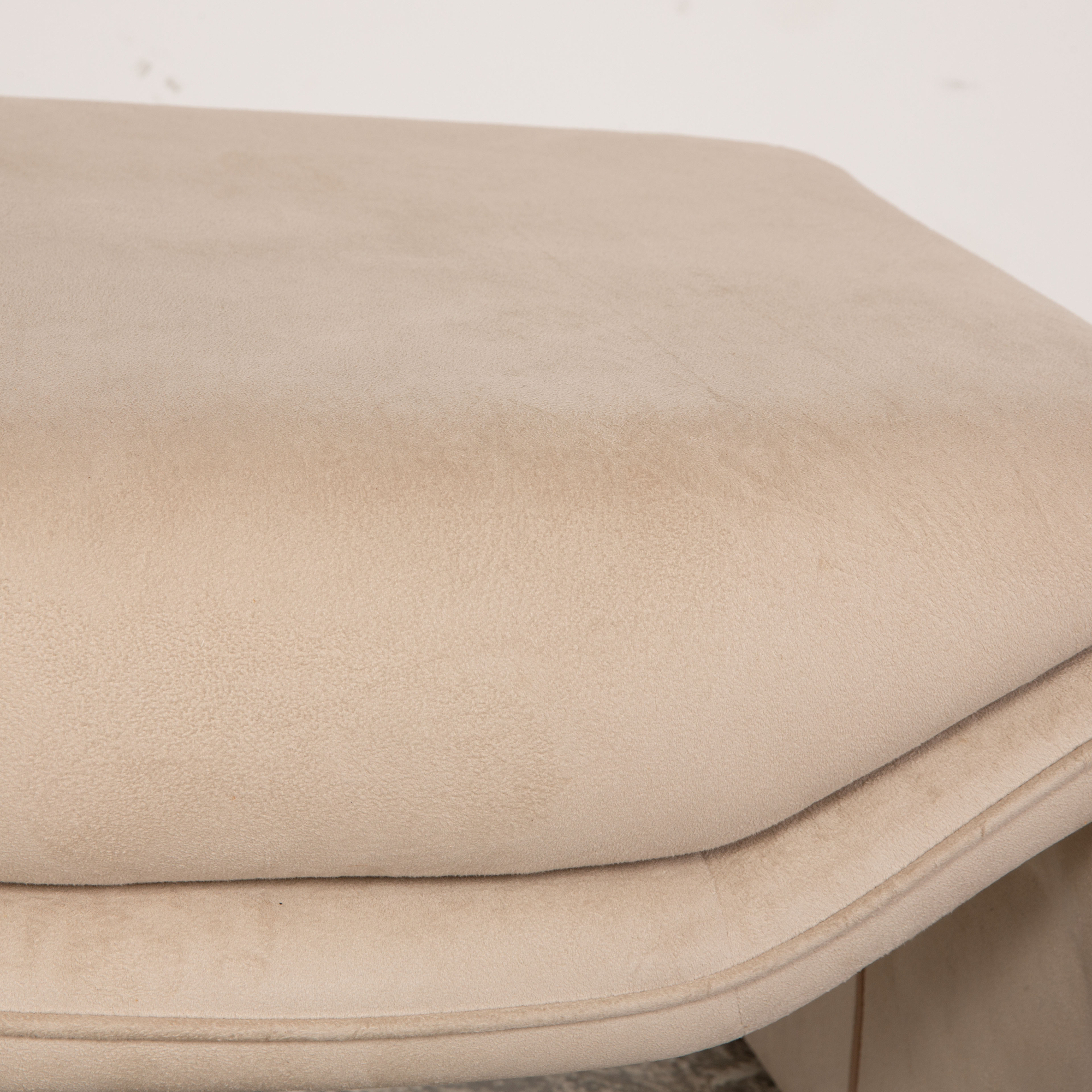 Polsterhocker Stoff Beige 2