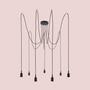 Pendant lamp 7-light aluminum black 2