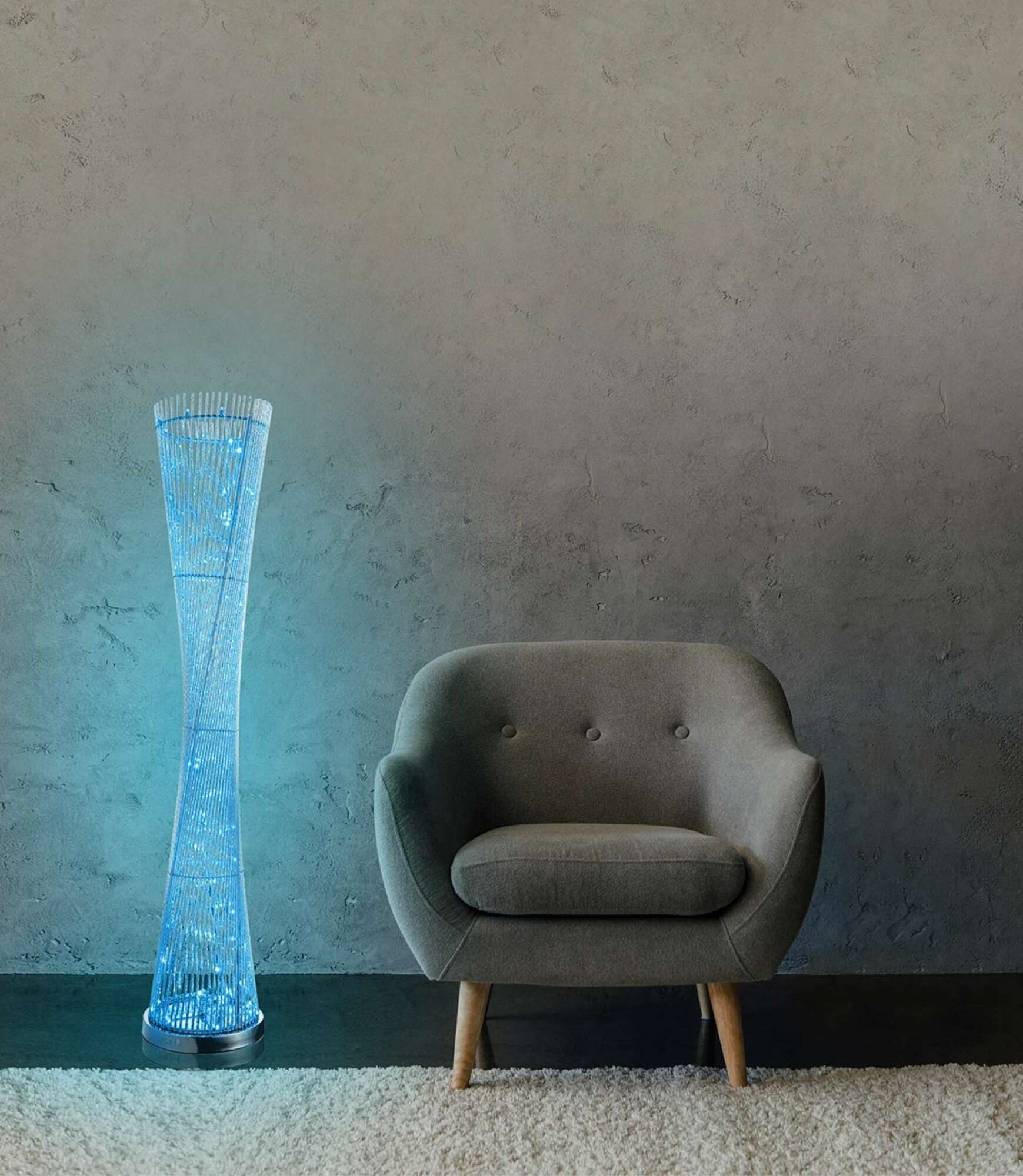 LED-Stehleuchte Aluminium 120-flammig Silber 3