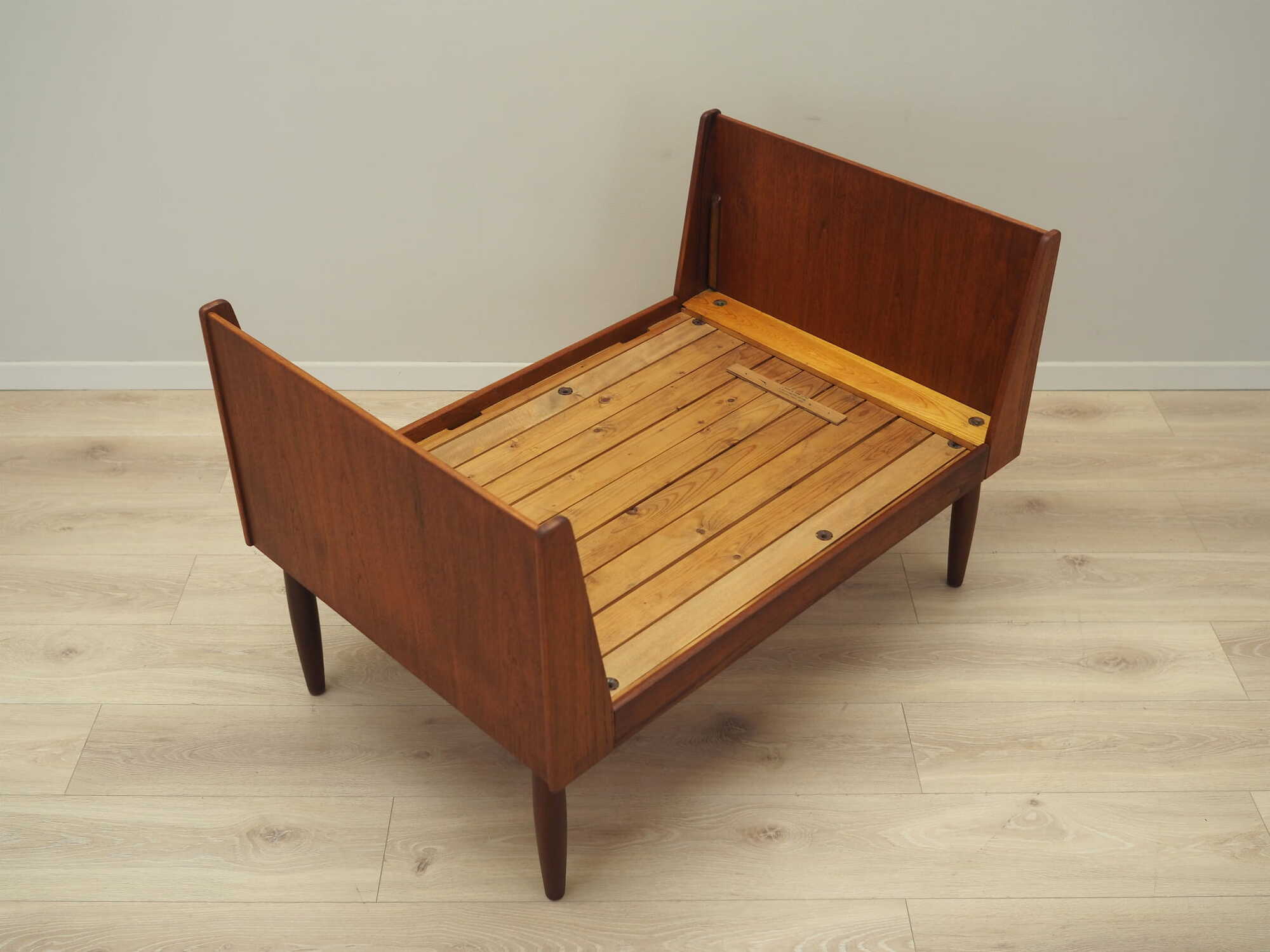 Vintage Bed Teak Wood Brown 1970s 4