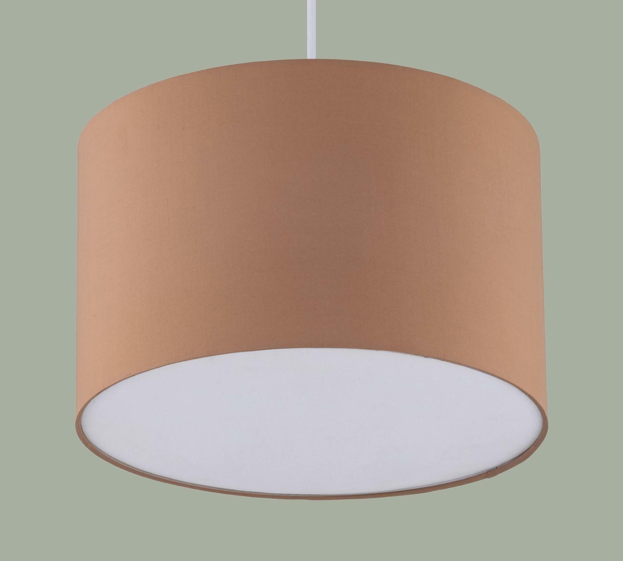 Pendelleuchte 1-flammig Baumwolle Metall Braun 2