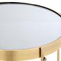 Allure Round Side Table Metal Mirror Black Gold 1
